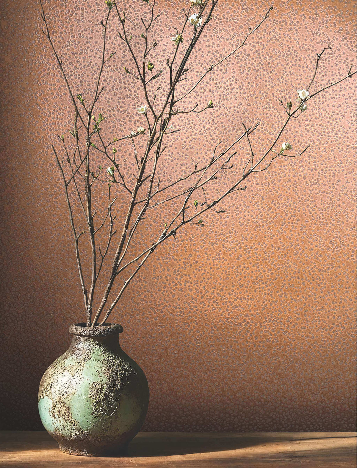 Antonina Vella Opulent Accents Hudson Wallpaper - Copper