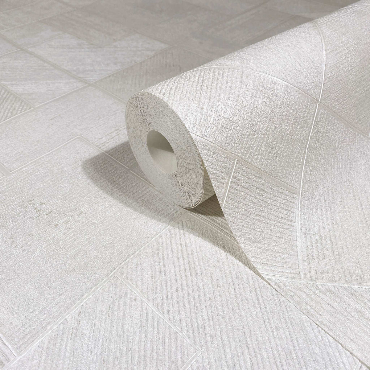 Antonina Vella Opulent Accents Marquetry Wallpaper Sample - White