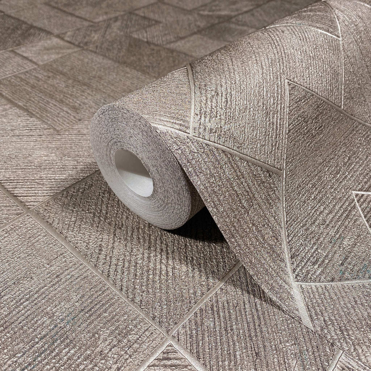 Antonina Vella Opulent Accents Marquetry Wallpaper - Taupe