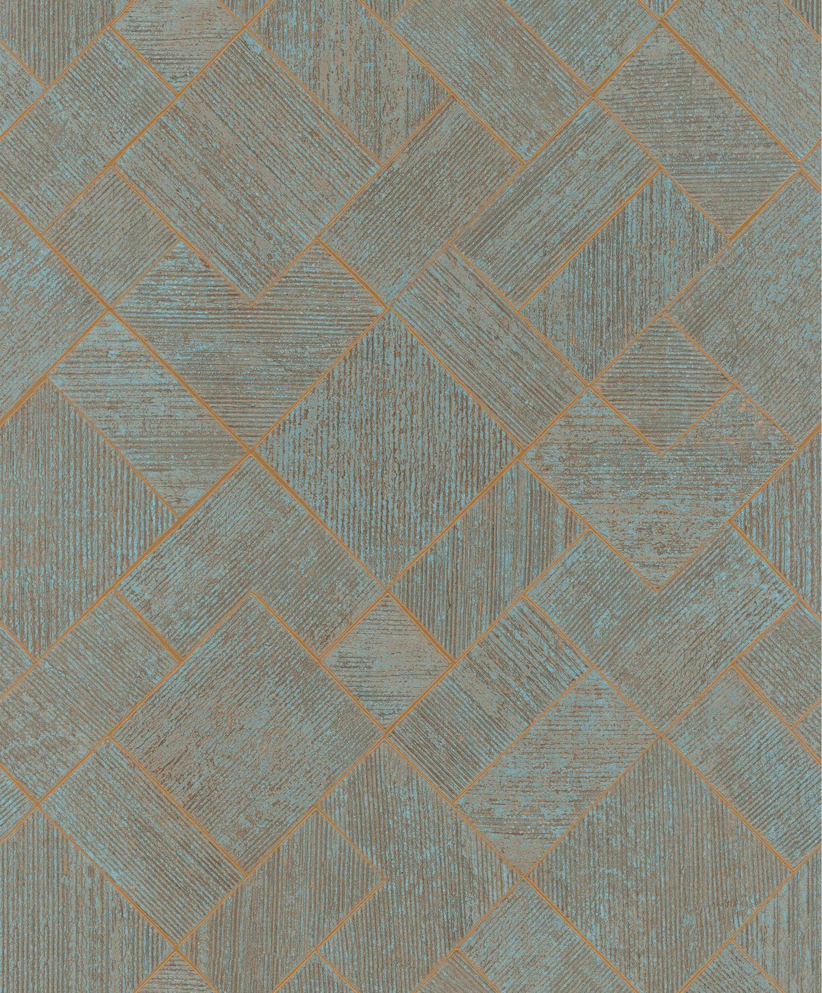 Antonina Vella Opulent Accents Marquetry Wallpaper Sample - Teal