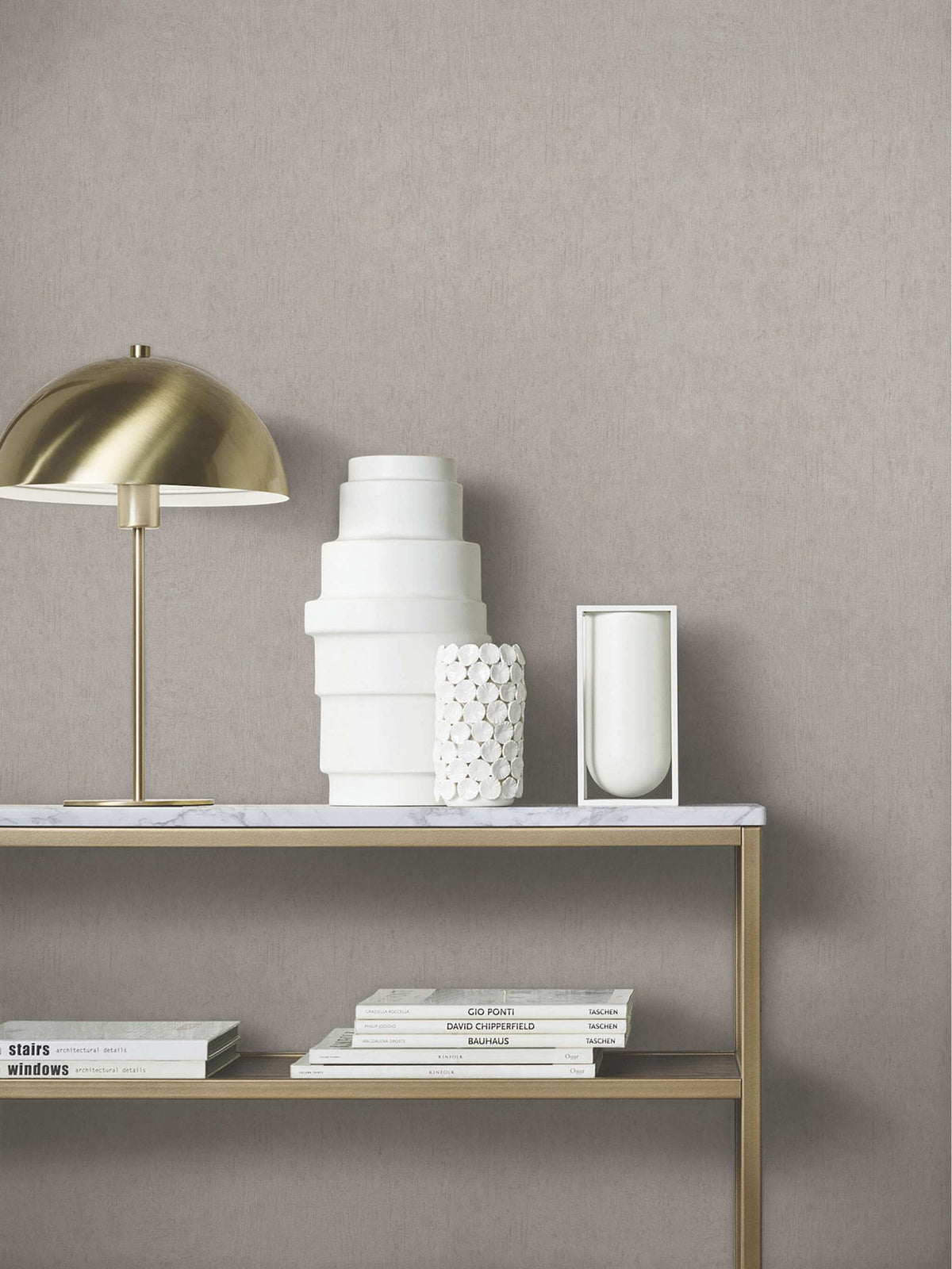 Antonina Vella Opulent Accents Dustan Wallpaper Sample - Taupe