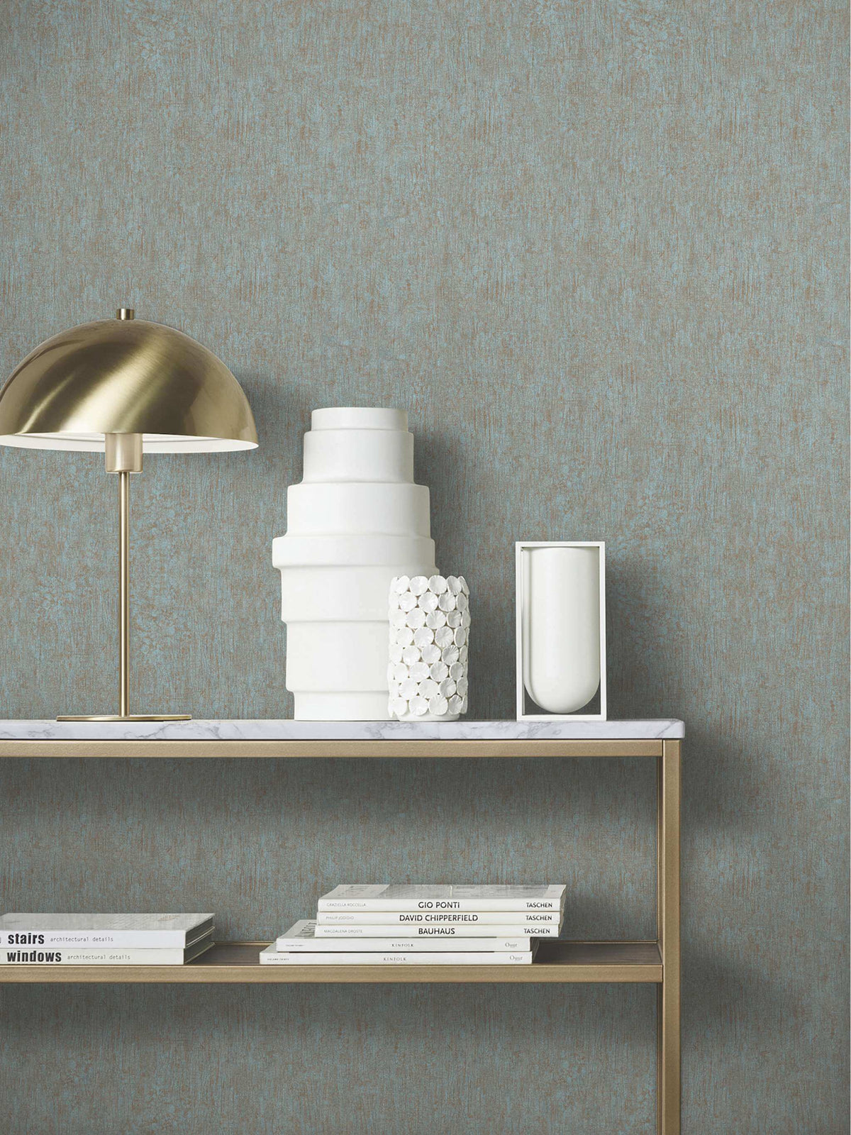 Antonina Vella Opulent Accents Dustan Wallpaper Sample - Teal