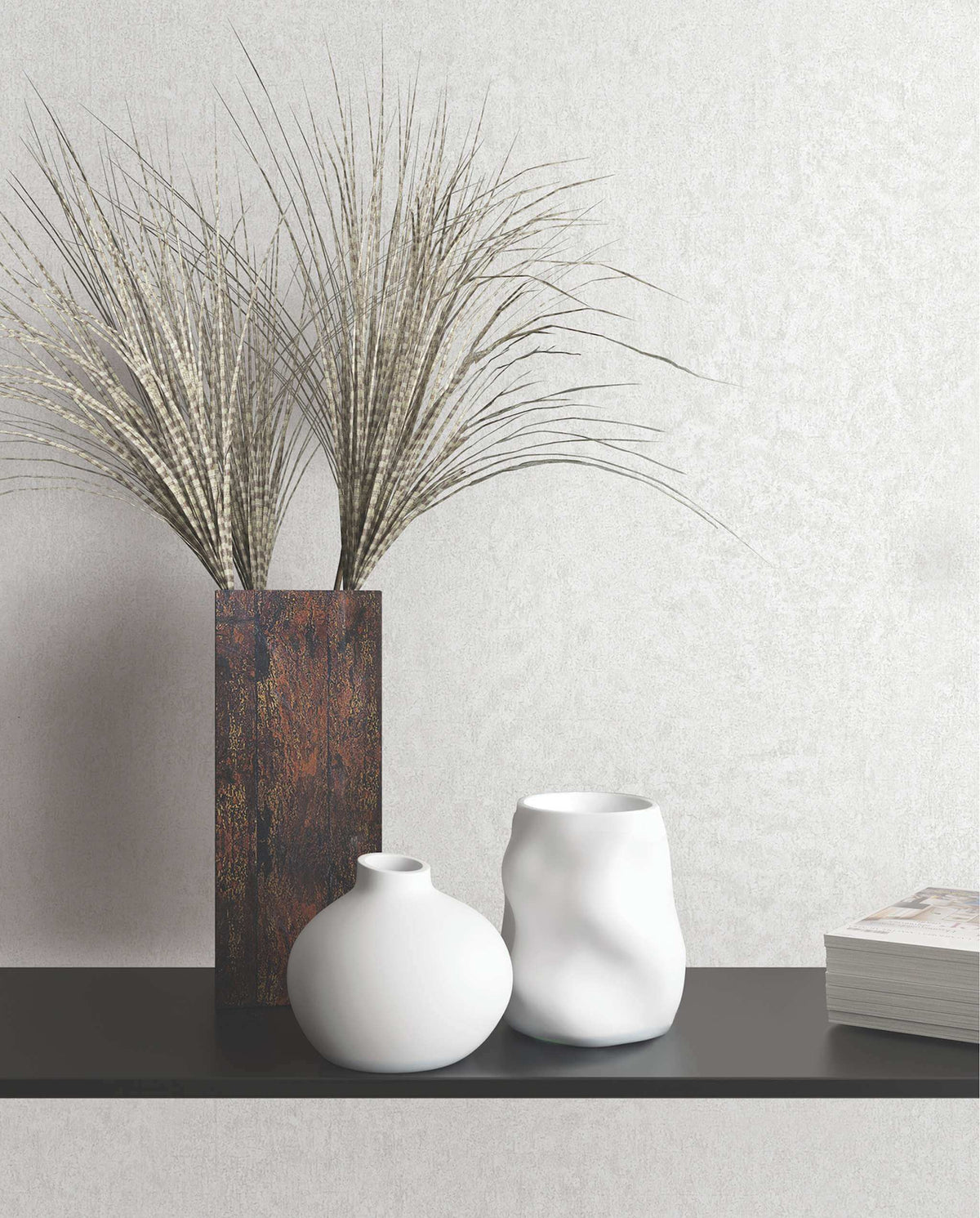 Antonina Vella Opulent Accents Jemma Wallpaper Sample - White