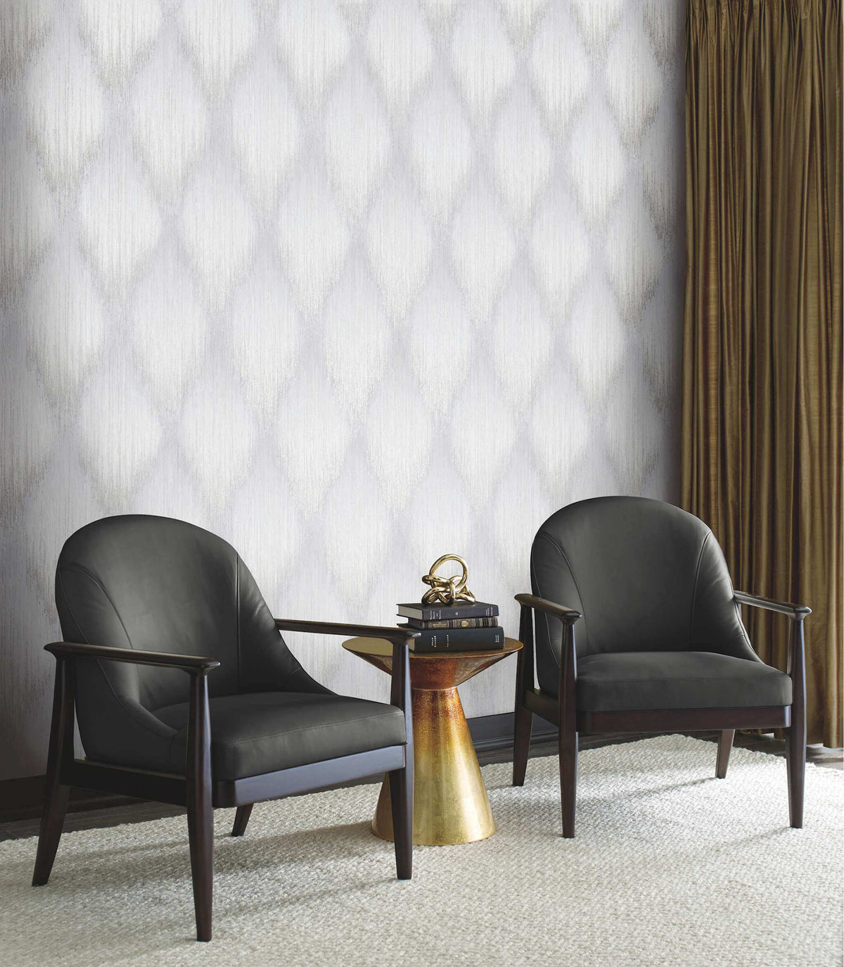 Antonina Vella Opulent Accents Starfall Wallpaper Sample - Grey