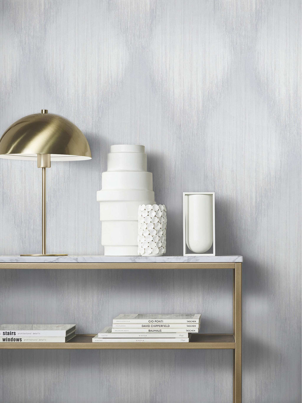 Antonina Vella Opulent Accents Starfall Wallpaper Sample - Grey