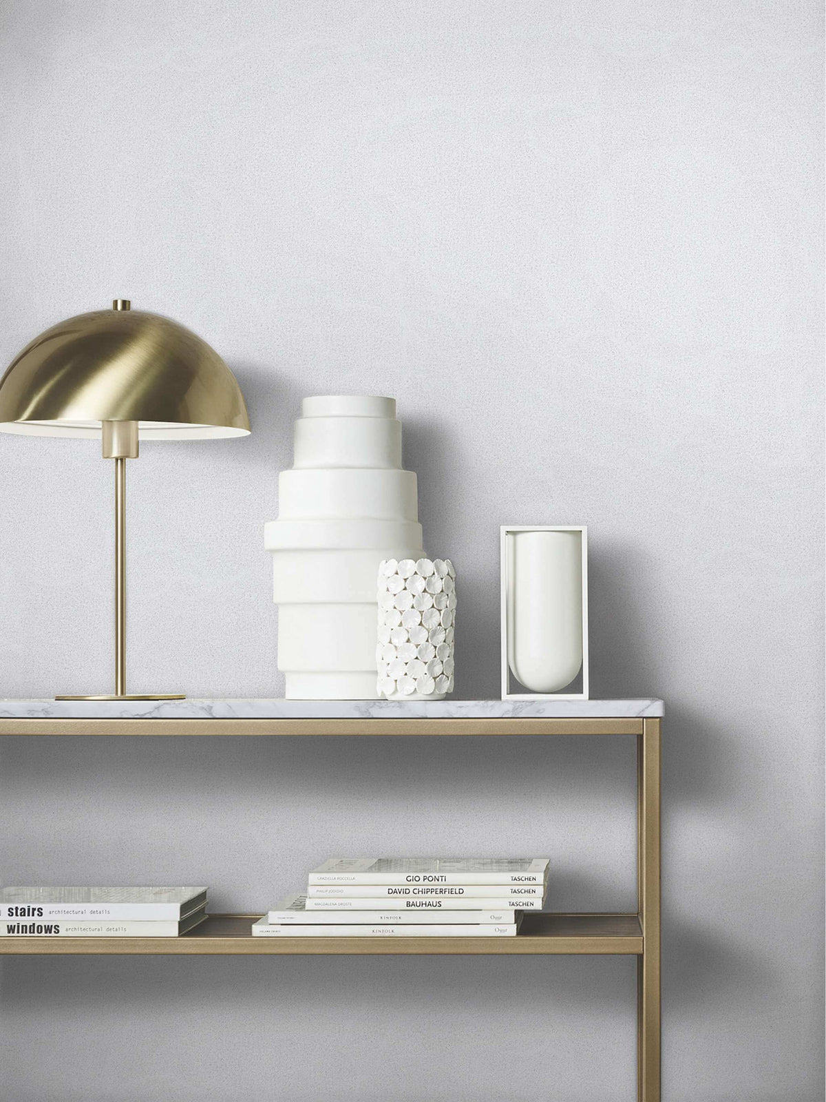 Antonina Vella Opulent Accents Eastwind Wallpaper Sample - Off White