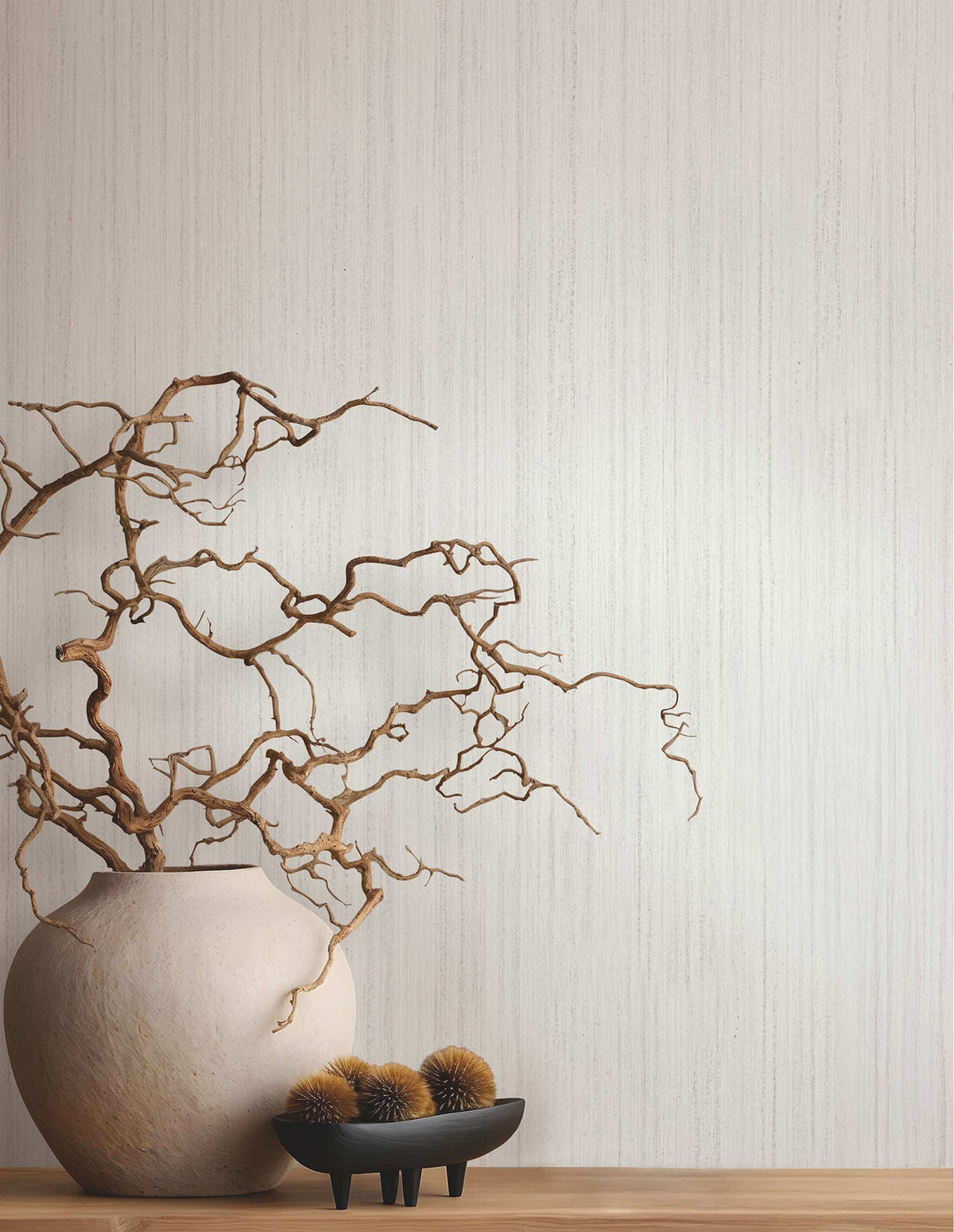 Antonina Vella Opulent Accents Indra Wallpaper Sample - Dove