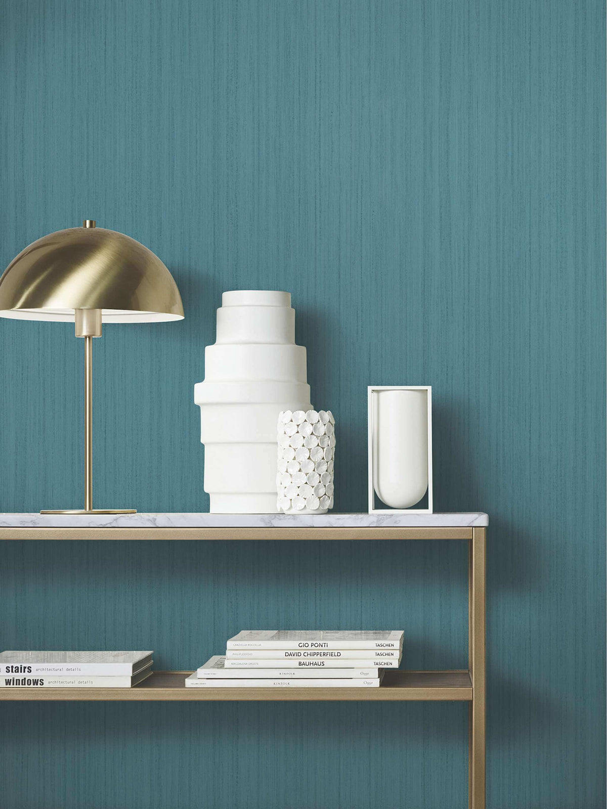 Antonina Vella Opulent Accents Indra Wallpaper Sample - Teal