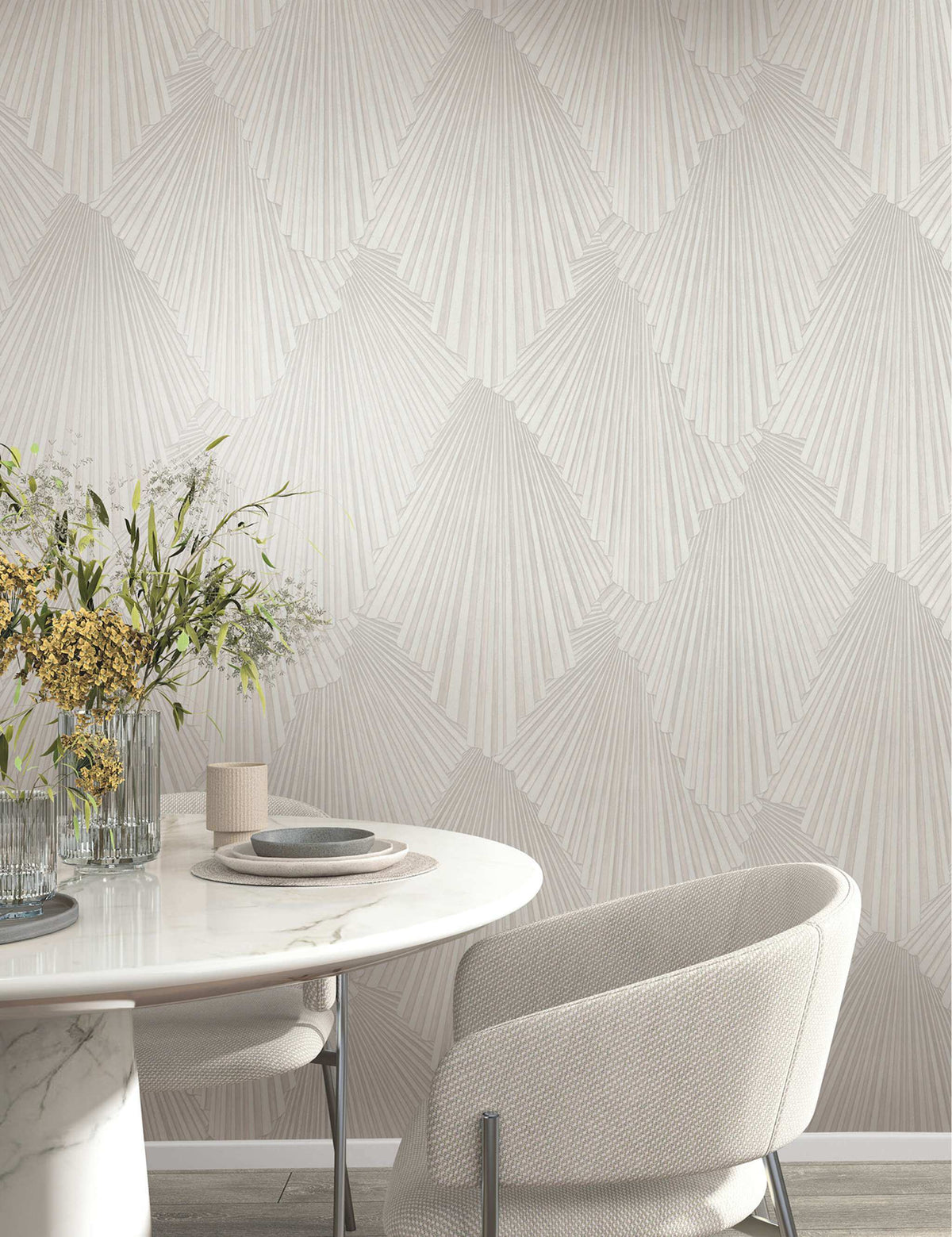 Antonina Vella Opulent Accents Lumiere Wallpaper Sample - Champagne