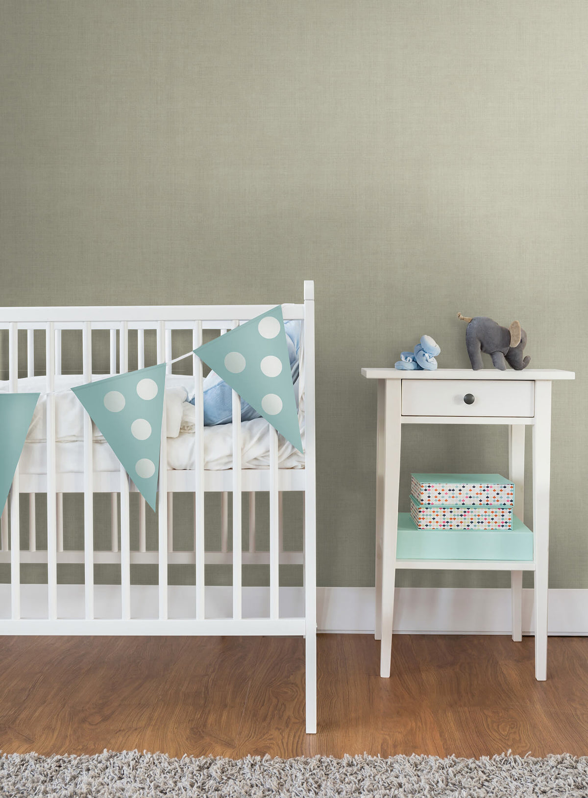 York Daydream Pinje Wallpaper Sample - Green Smoke