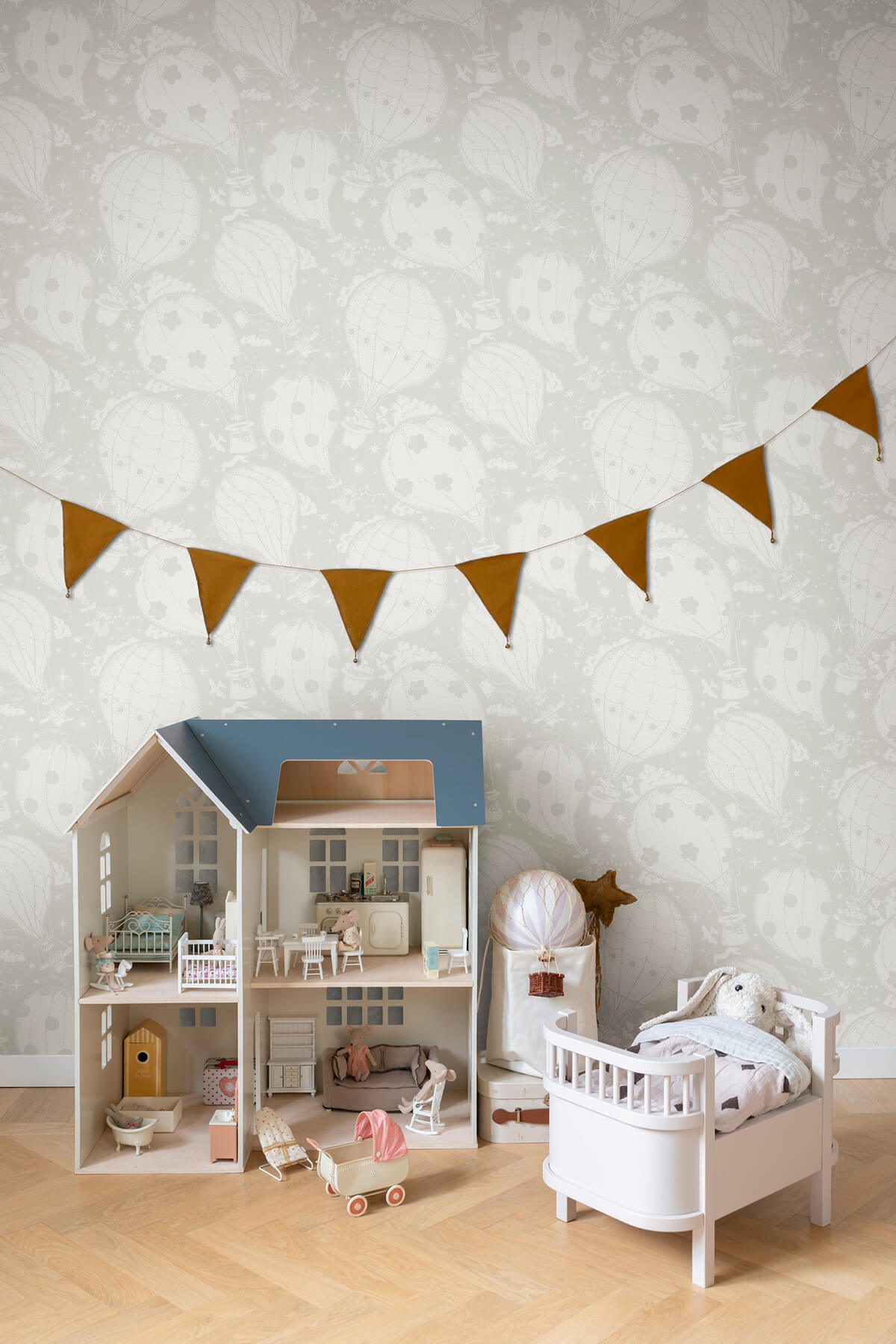 York Daydream Ballongerna Wallpaper Sample - Grey