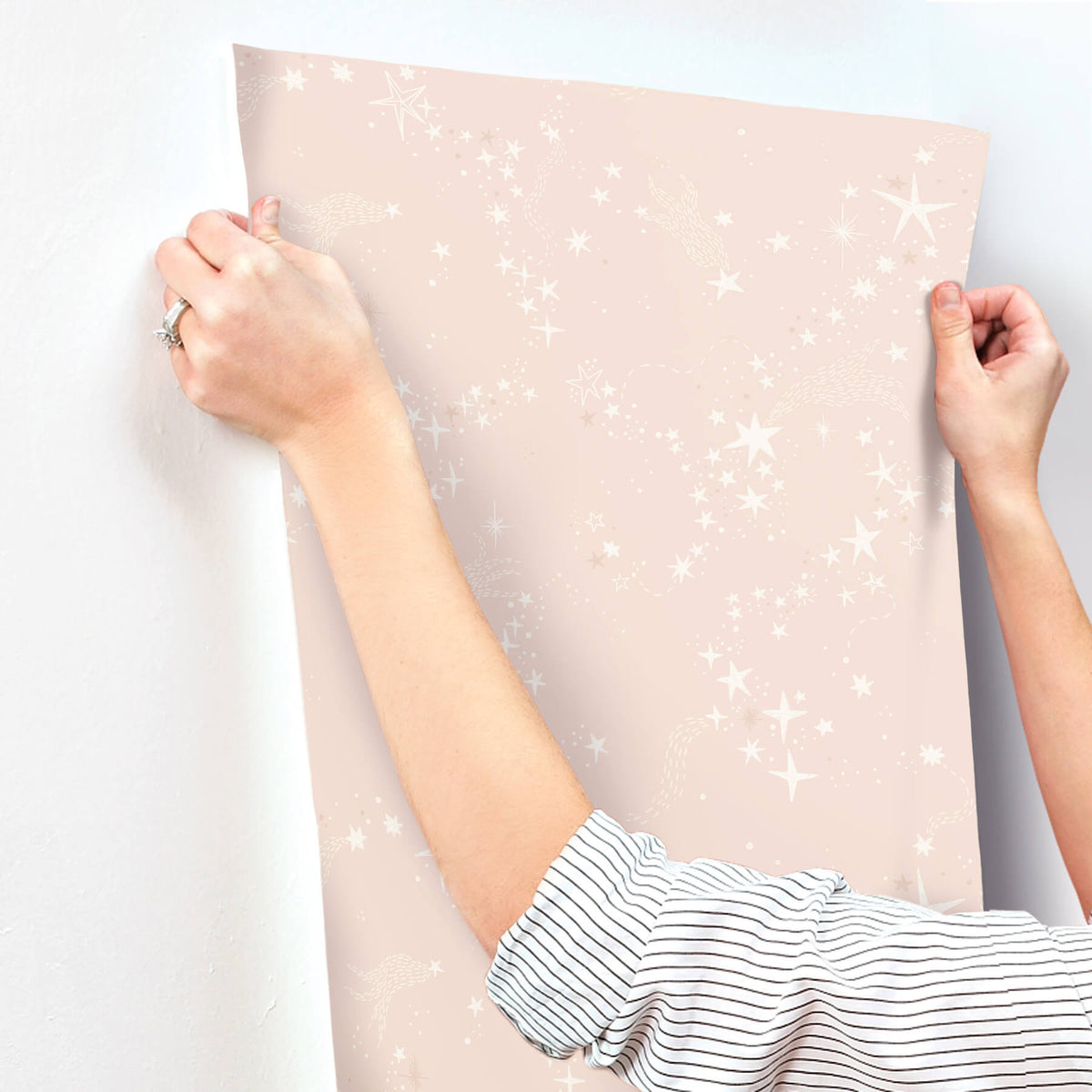 York Daydream Stjarnhimmel Wallpaper Sample - Pink