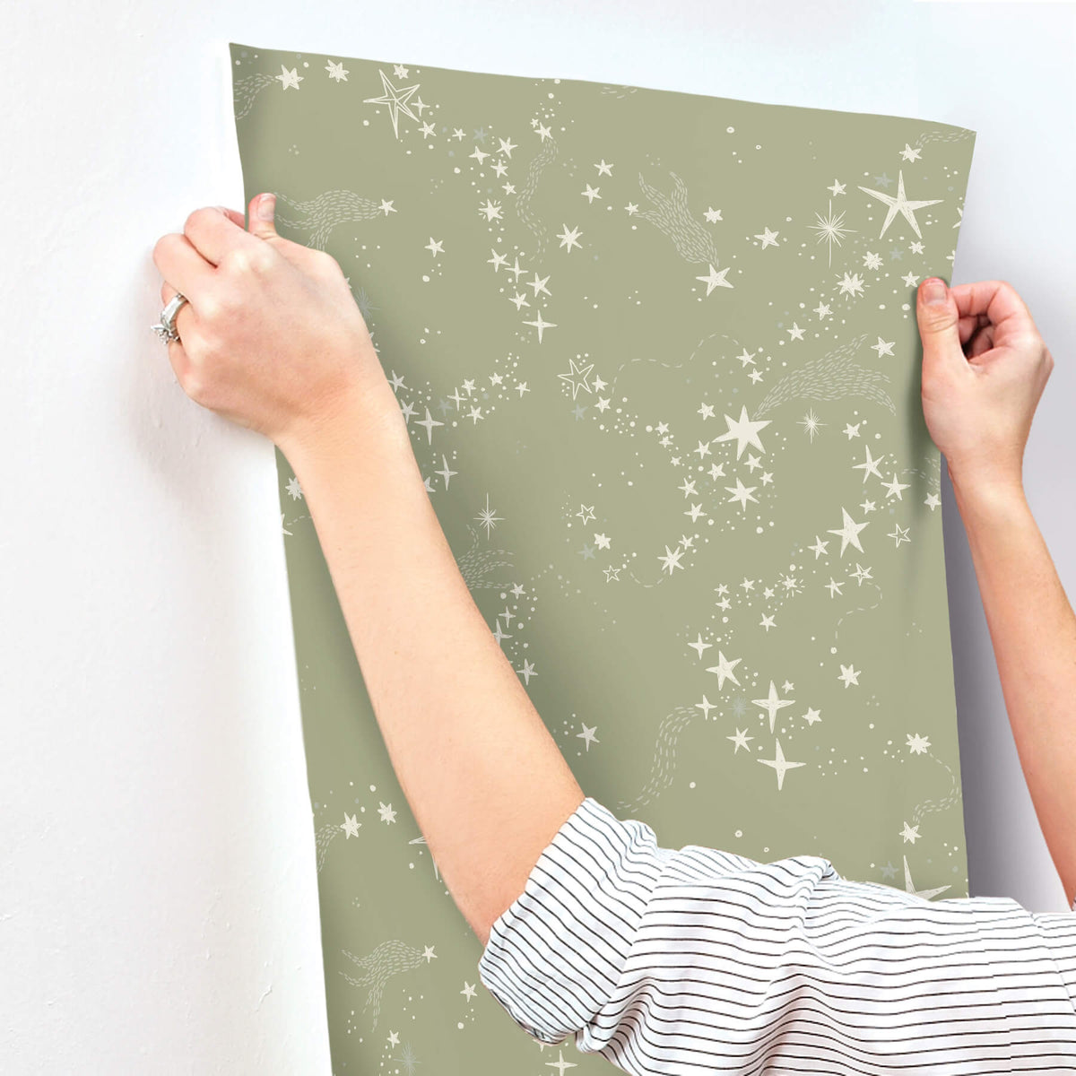 York Daydream Stjarnhimmel Wallpaper Sample - Green