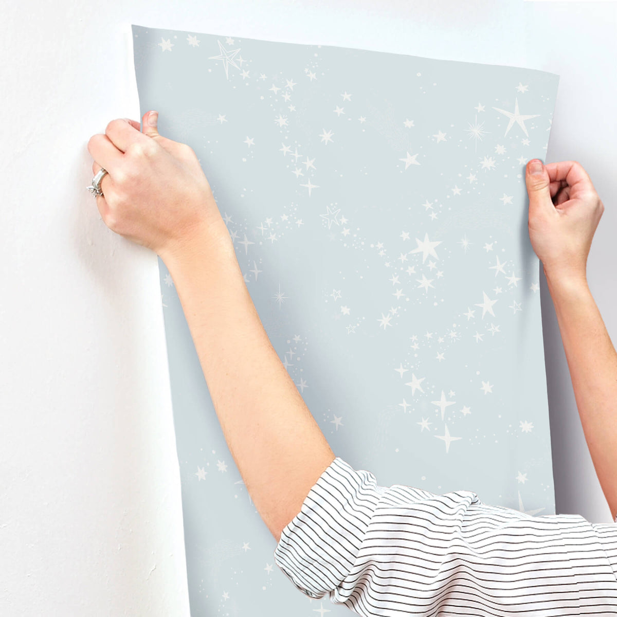 York Daydream Stjarnhimmel Wallpaper Sample - Light Blue