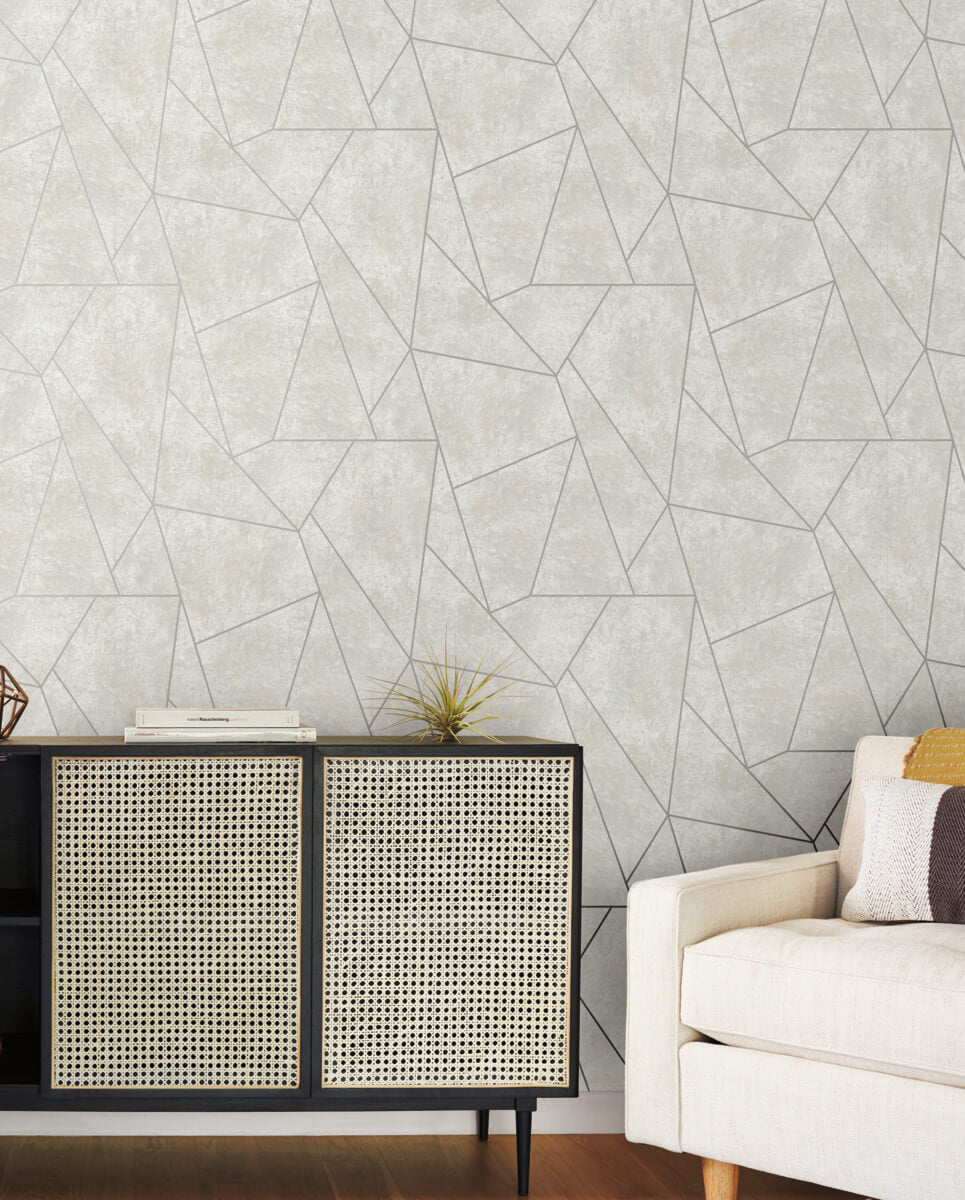 Antonina Vella Modern Metals Nazca Wallpaper - Neutral & Silver