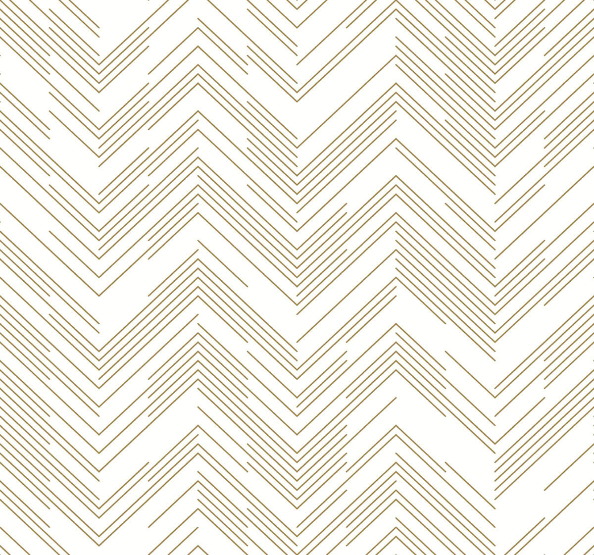 Antonina Vella Modern Metals Polished Chevron Wallpaper Sample - White & Gold