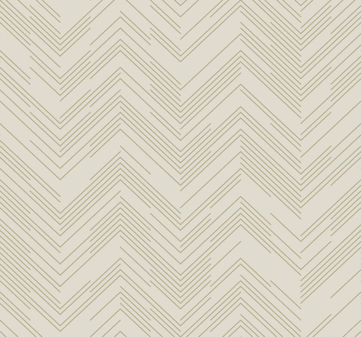 Antonina Vella Modern Metals Polished Chevron Wallpaper - Cream & Gold