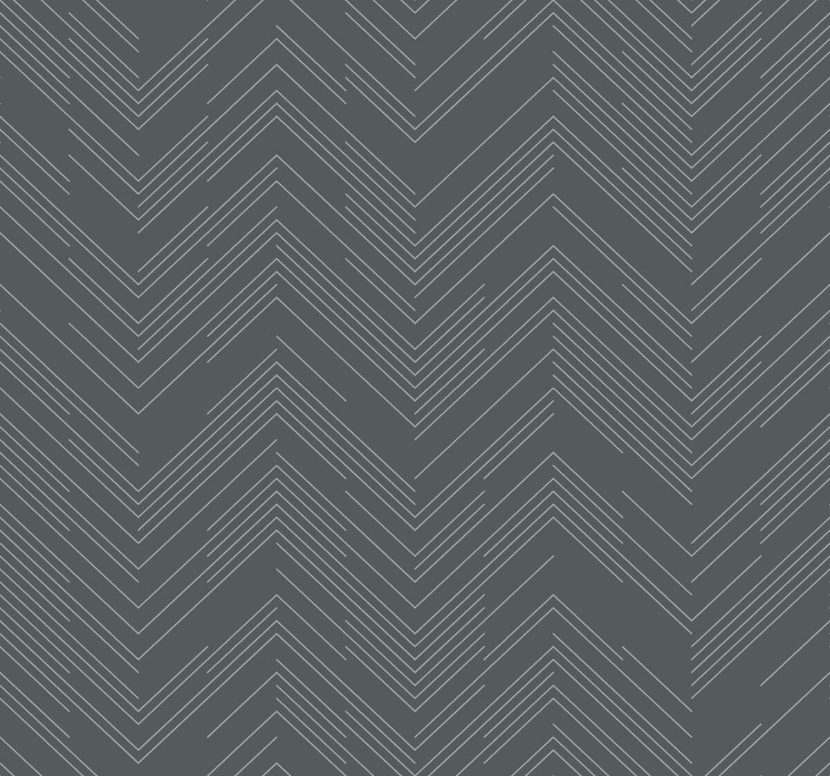 Antonina Vella Modern Metals Polished Chevron Wallpaper - Charcoal & Silver
