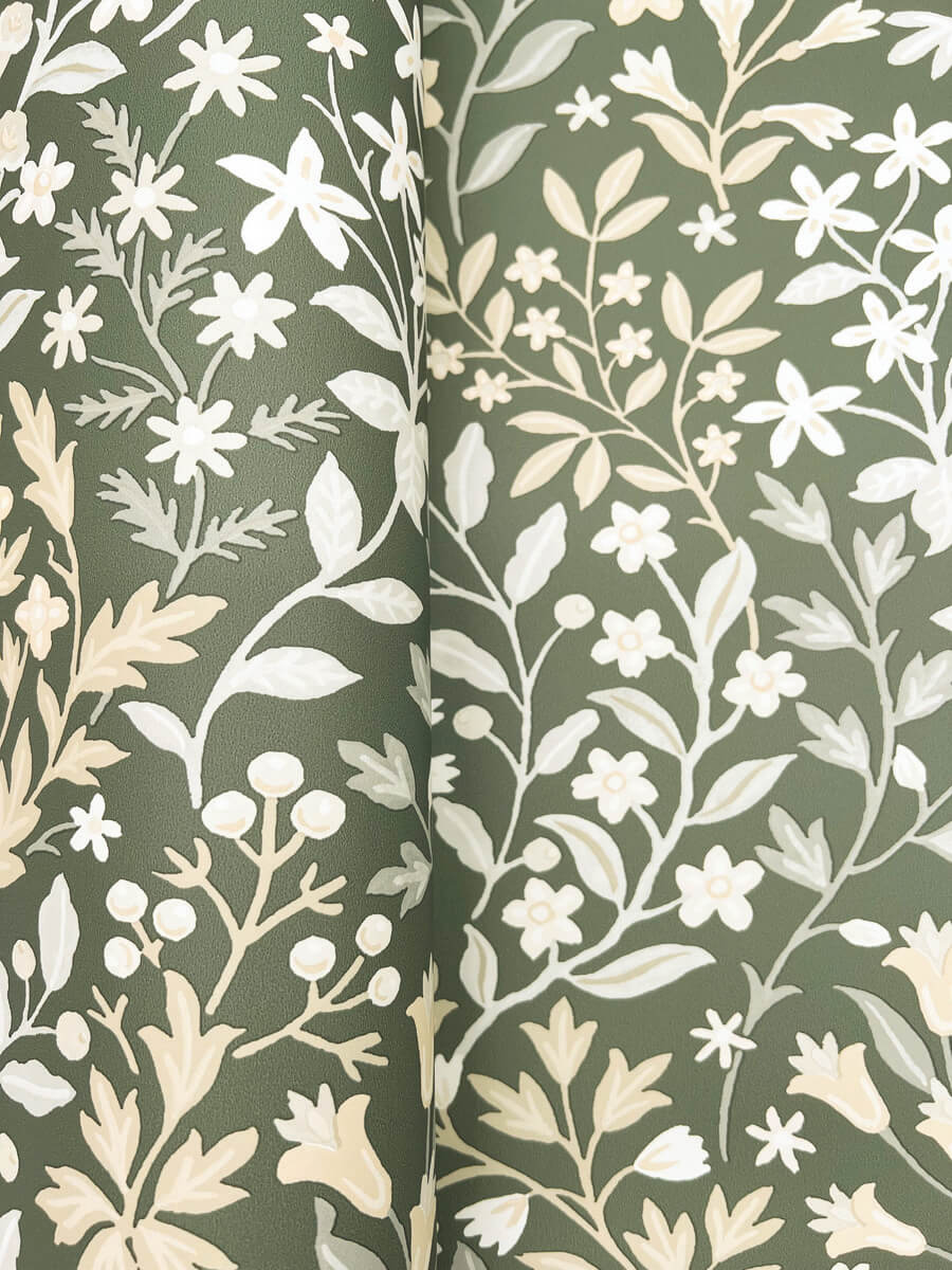Magnolia Home Garden Terrace Wallpaper Sample - Olive