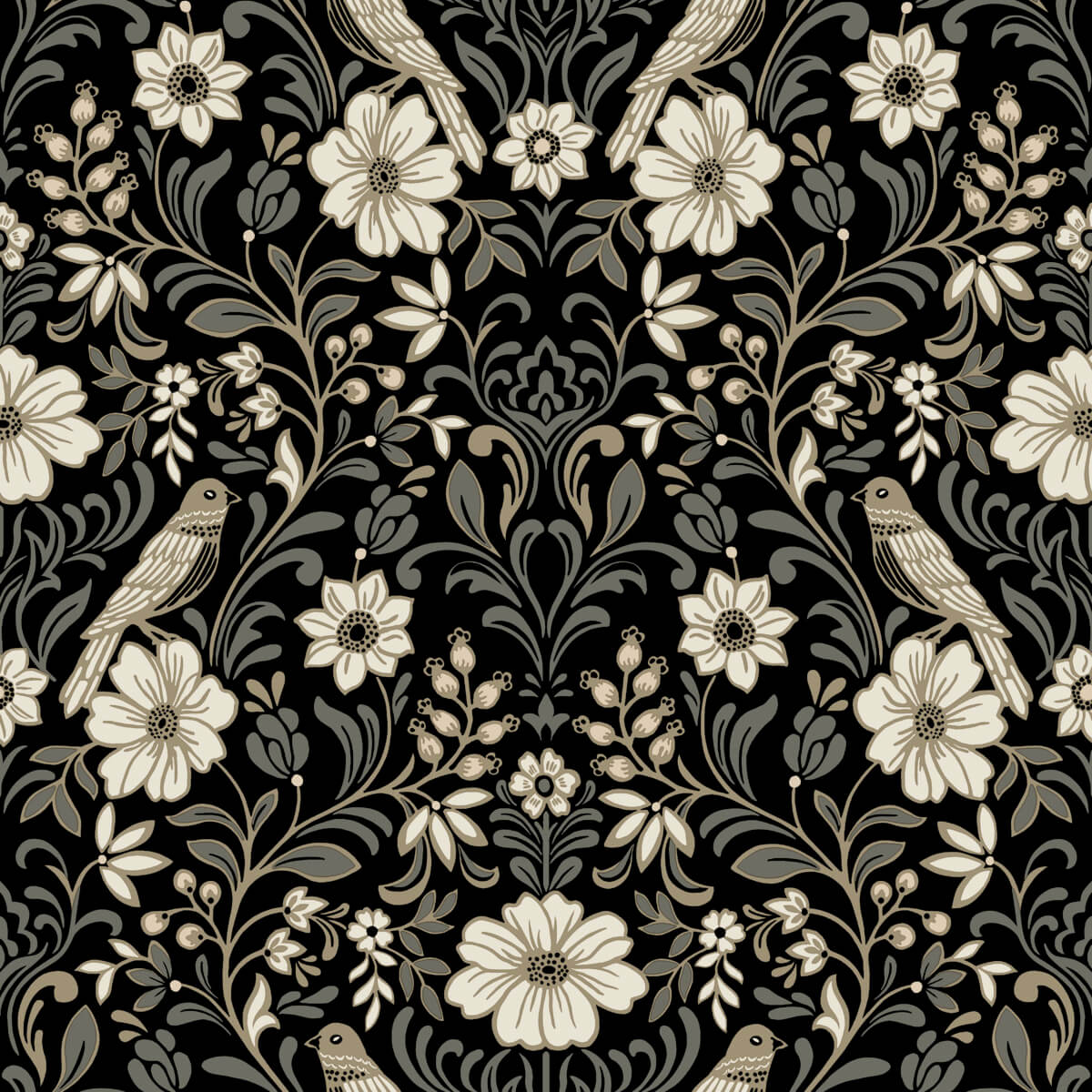 Magnolia Home Colette Wallpaper - Black