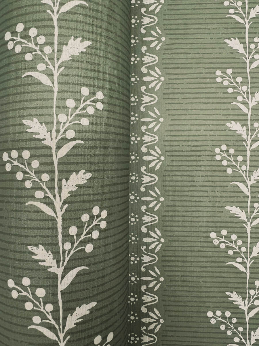 Magnolia Home Everleigh Wallpaper Sample - Pine