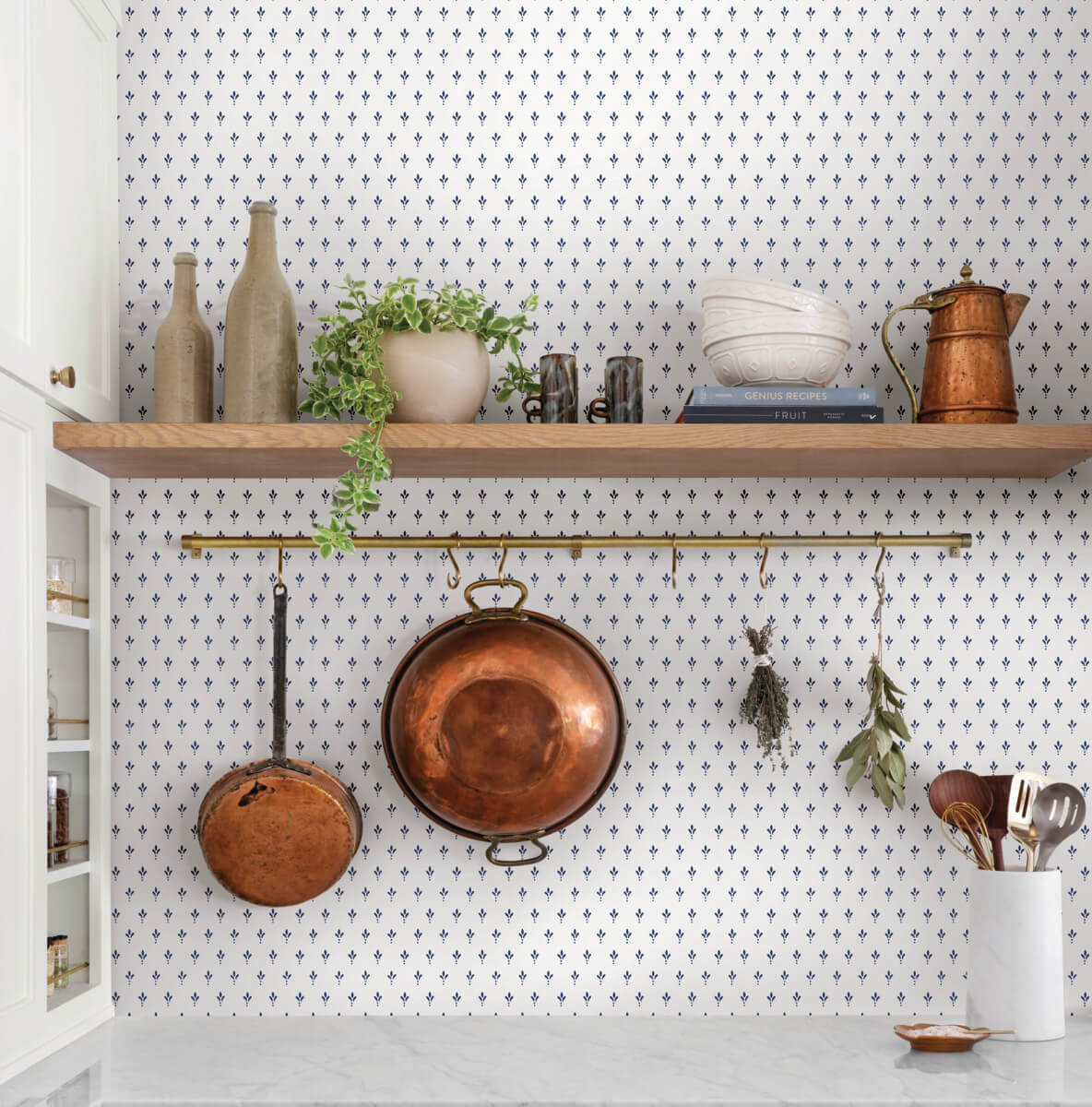 Magnolia Home Charm Wallpaper Sample - Blue