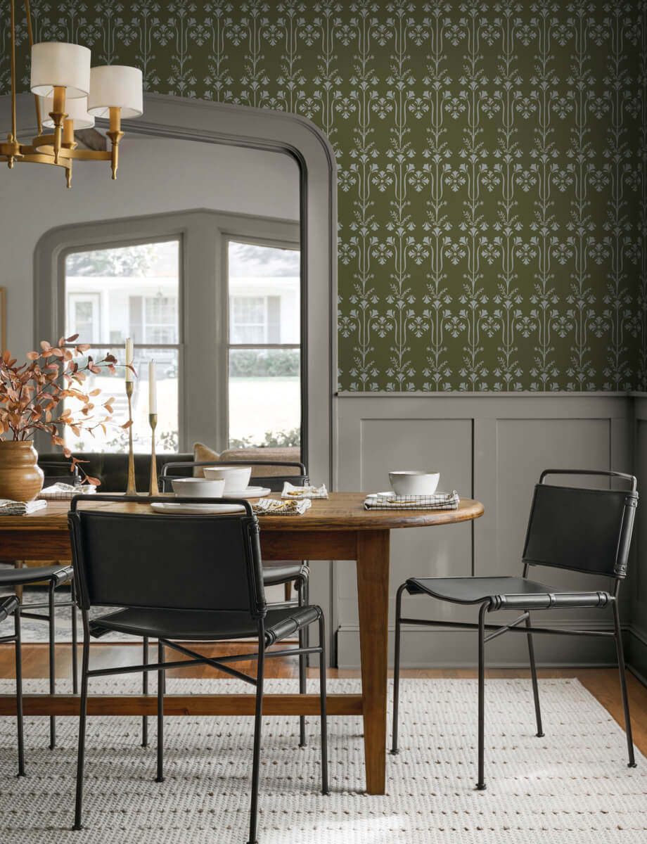 Magnolia Home Lydia Wallpaper Sample - Moss