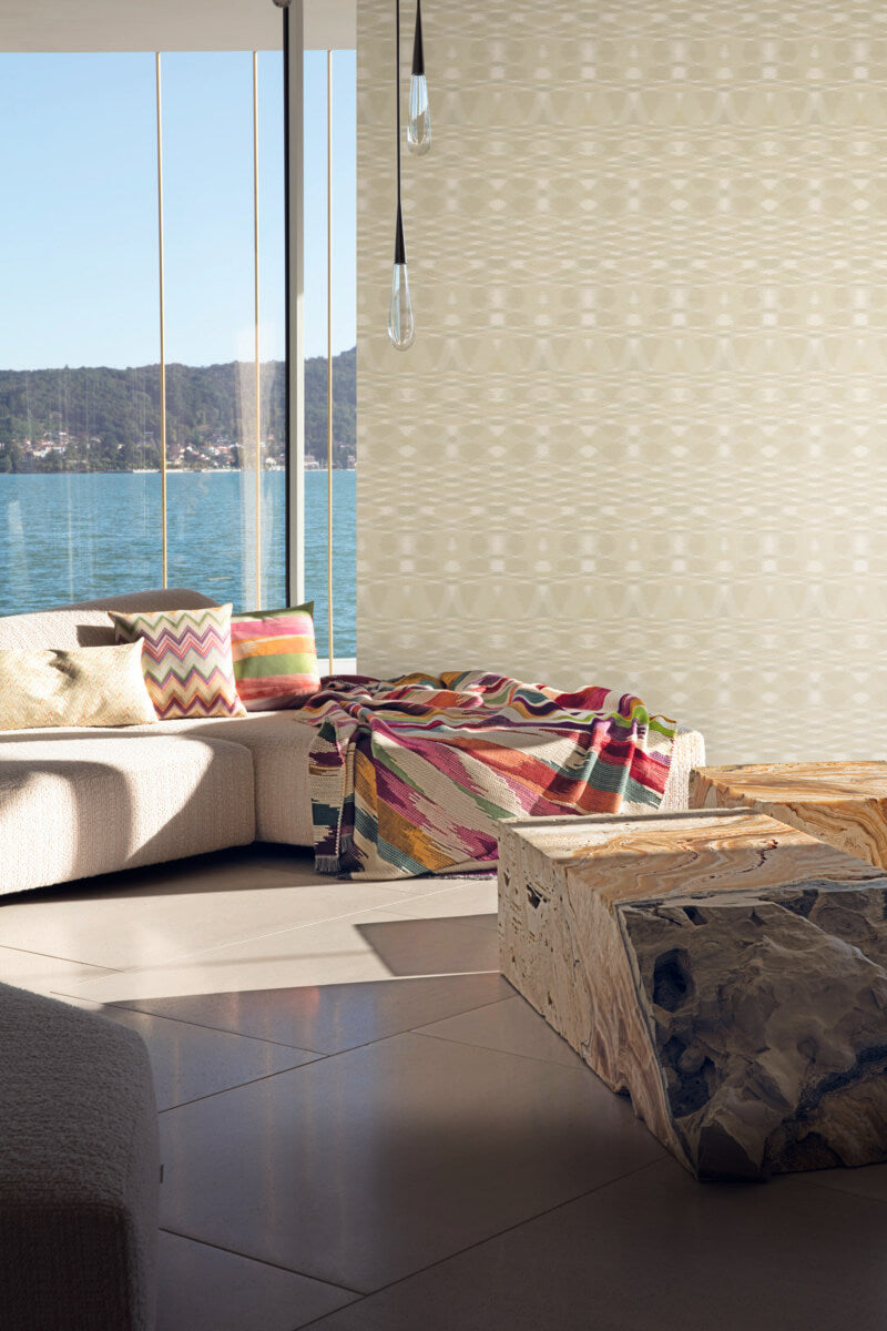 Missoni Home Sunrise Flame Wallpaper Sample - Beige