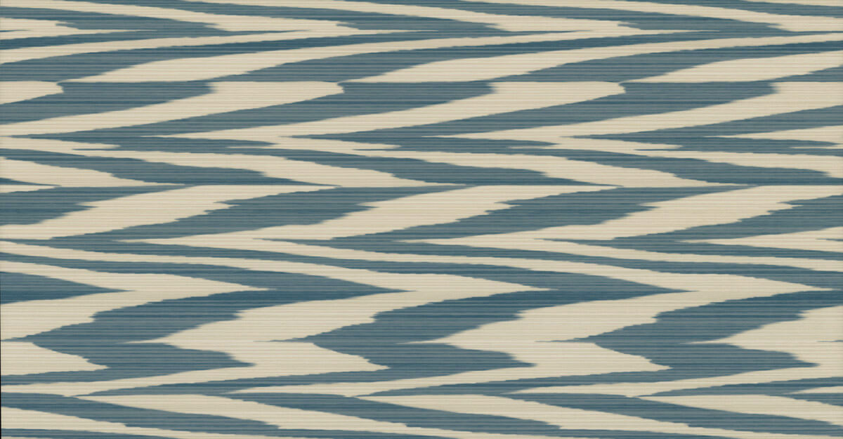 Missoni Home Flamed Zig Zag Wallpaper Sample - Blue & Cream