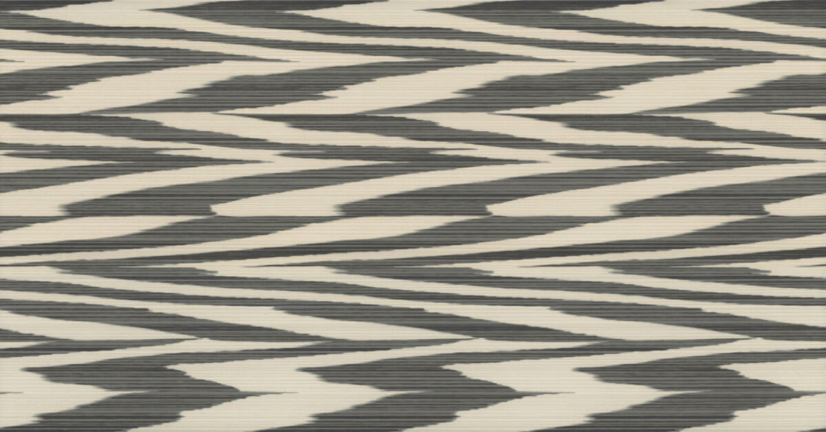 Missoni Home Flamed Zig Zag Wallpaper Sample - Black & Cream
