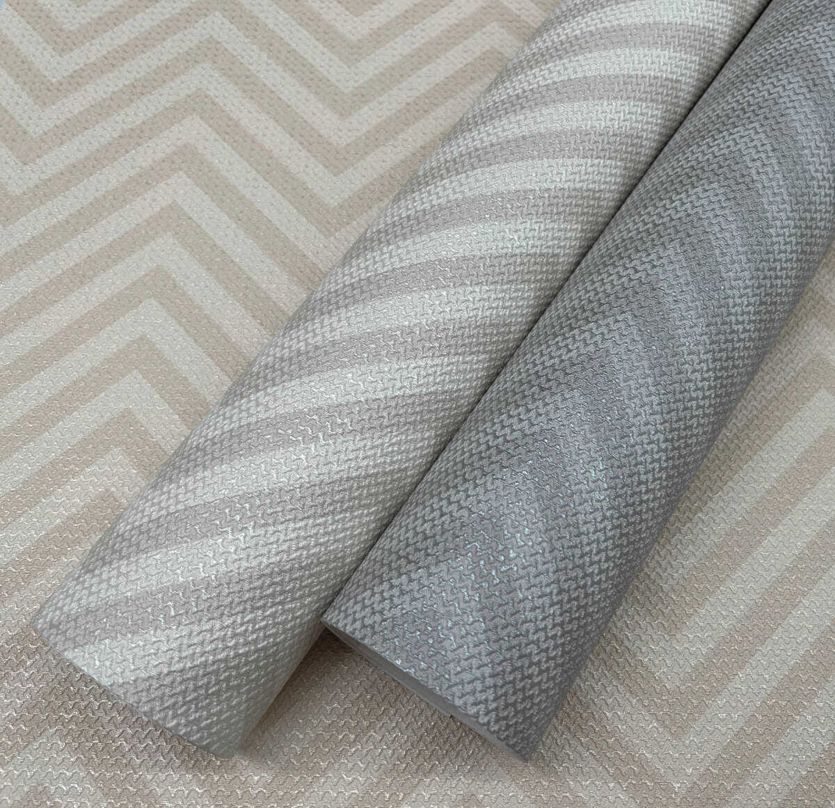 Missoni Home Macro Chevron Wallpaper Sample - Beige & Cream