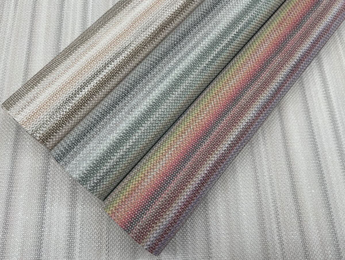 Missoni Home Striped Sunset Wallpaper Sample - Blue Gray