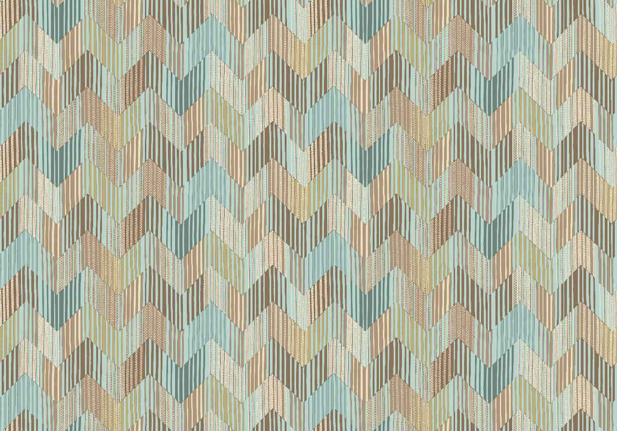 Missoni Home Betulle Wallpaper Sample - Blue & Brown