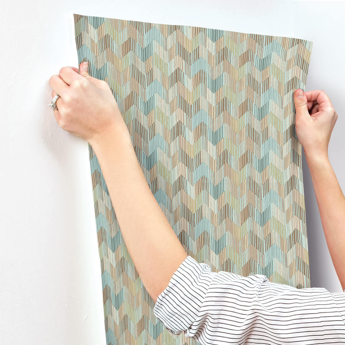 Missoni Home Betulle Wallpaper Sample - Blue & Brown
