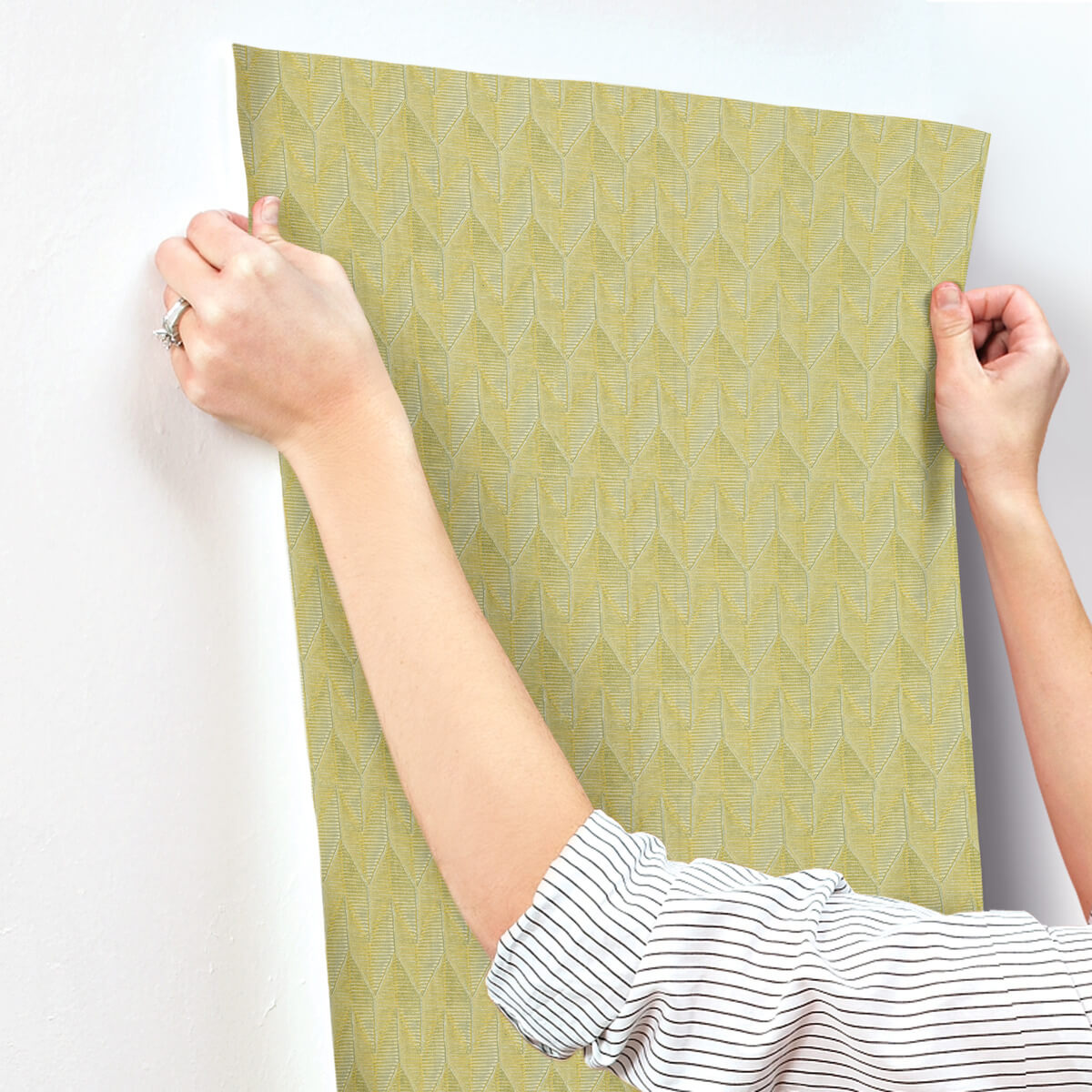 Missoni Home Sestriere Wallpaper Sample - Golden