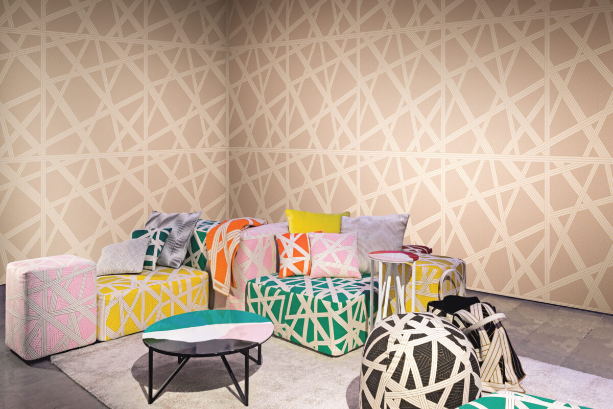 Missoni Home Nastri Wallpaper Sample - Warm Neutral