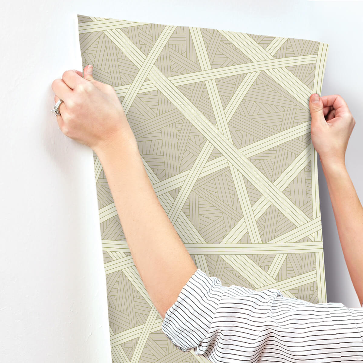 Missoni Home Nastri Wallpaper Sample - Warm Neutral