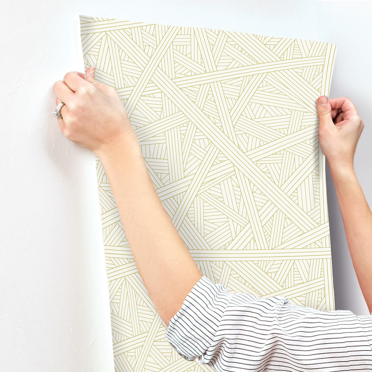 Missoni Home Nastri Wallpaper Sample - White