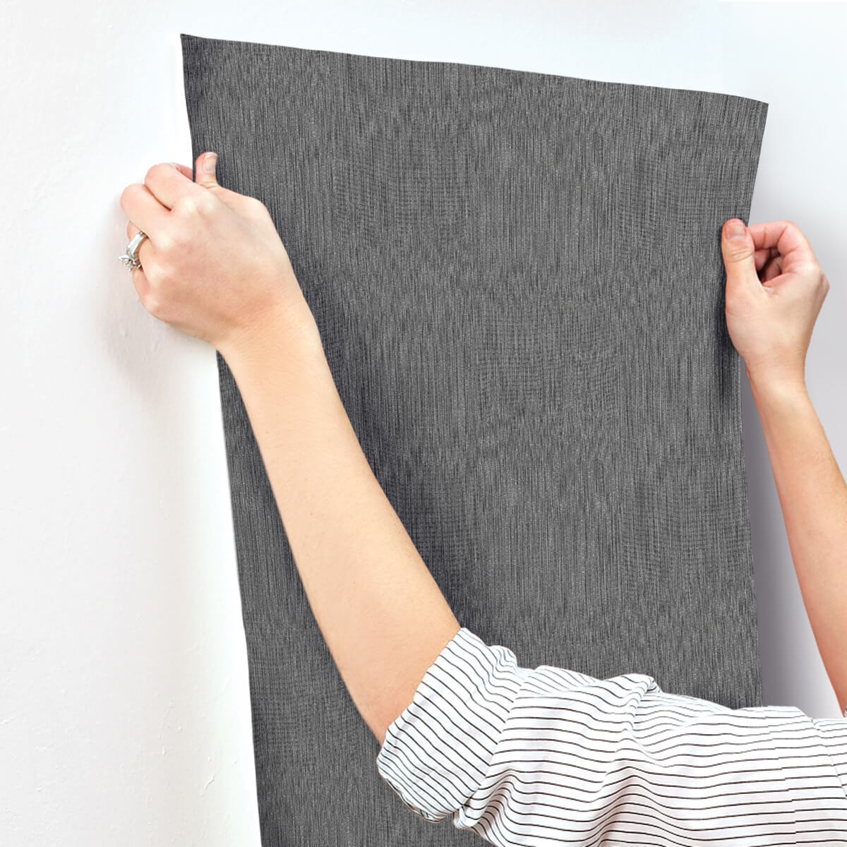 Missoni Home Linen Wallpaper Sample - Charcoal