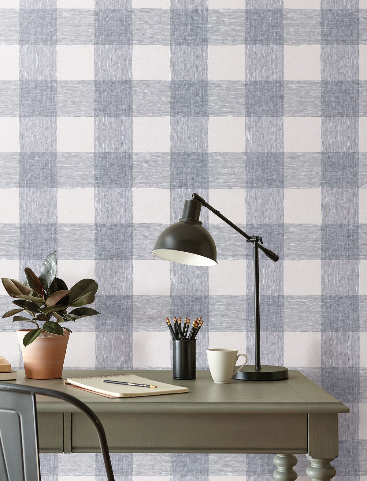 54 in. Magnolia Home High Performance Weft & Weave Wallpaper - Indigo