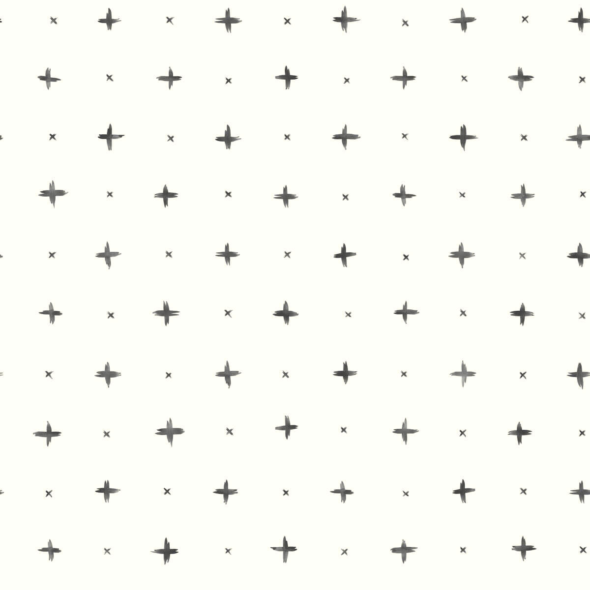 Magnolia Home Cross Stitch Wallpaper Sample - Black & White