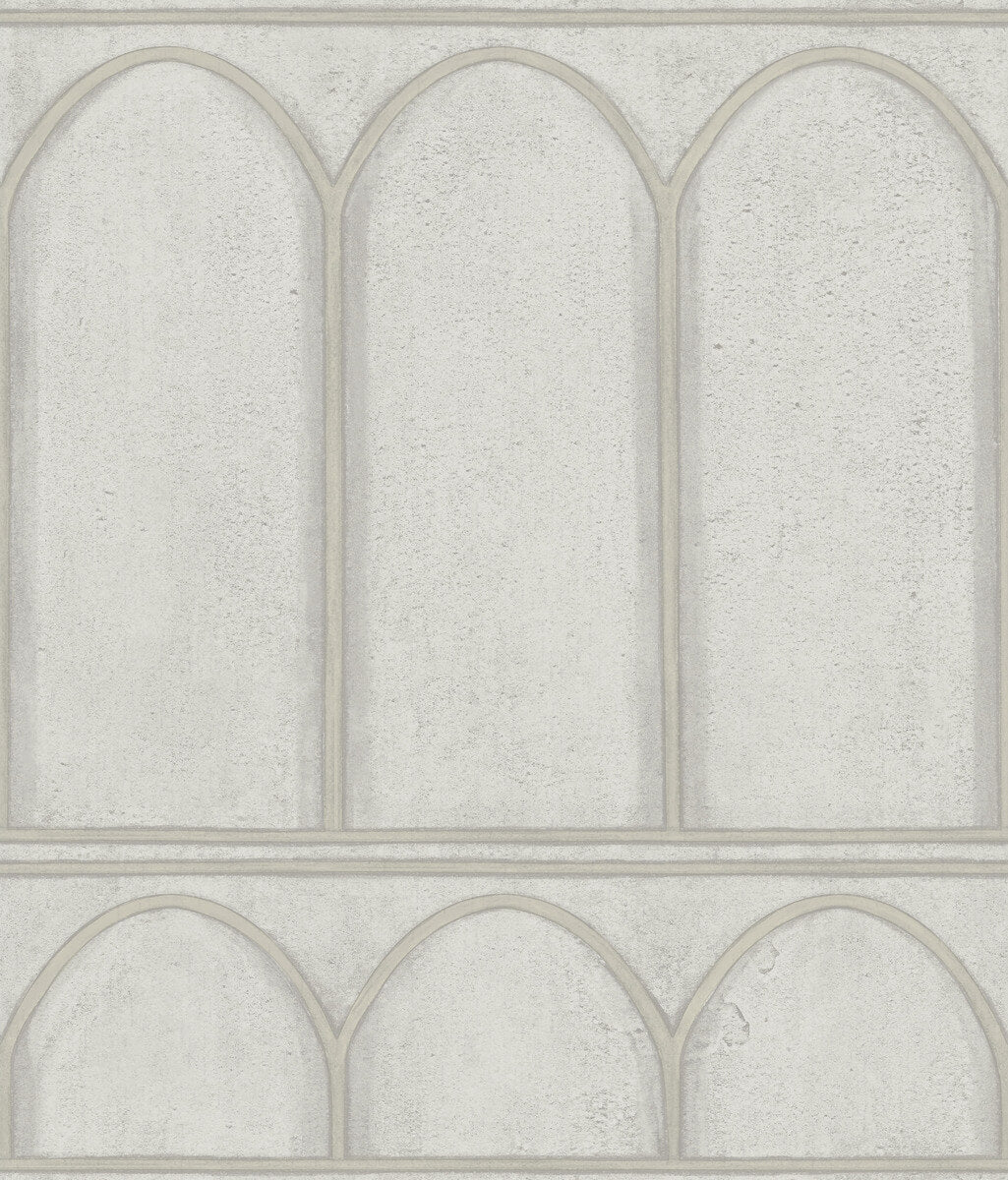York Mediterranean Arches Wallpaper Sample - Gray