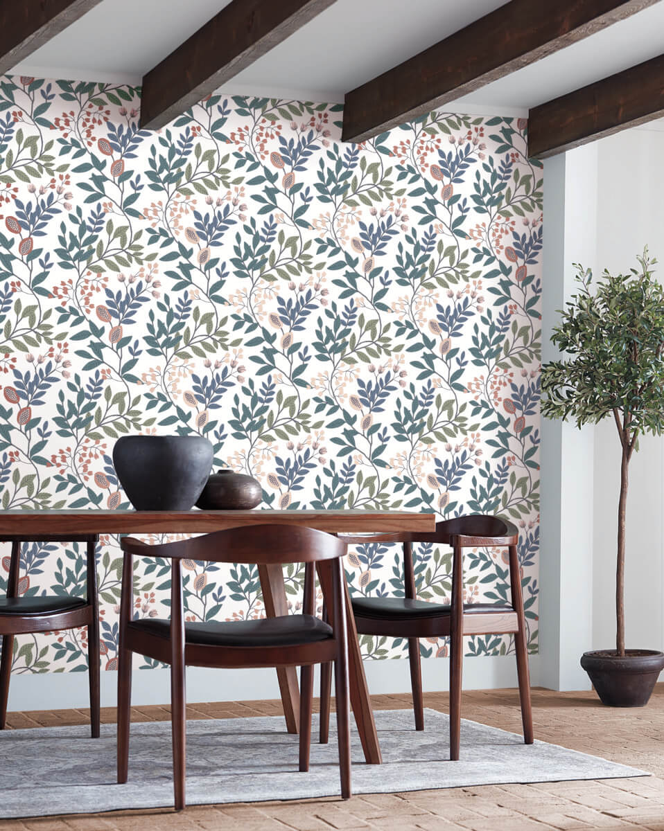 York Mediterranean Eden Retreat Wallpaper - Blue