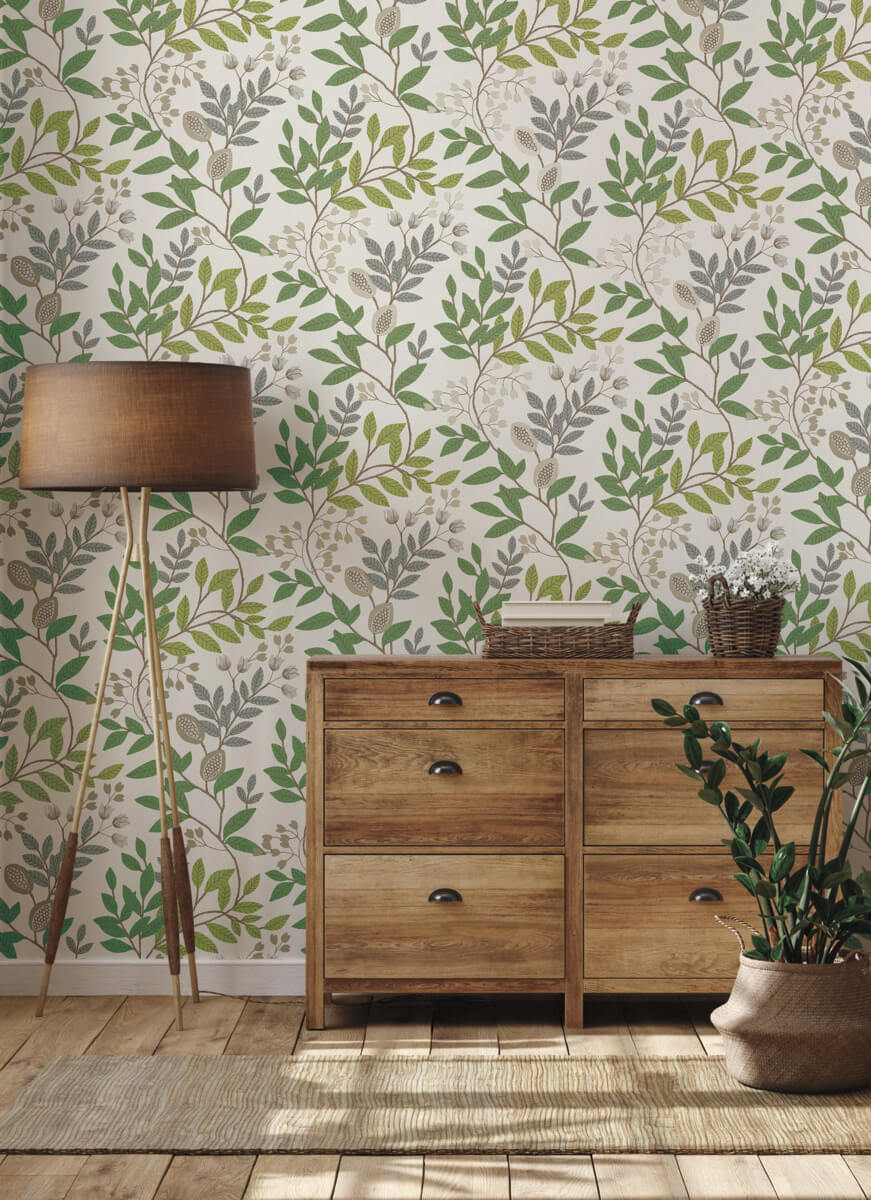 York Mediterranean Eden Retreat Wallpaper - Greens