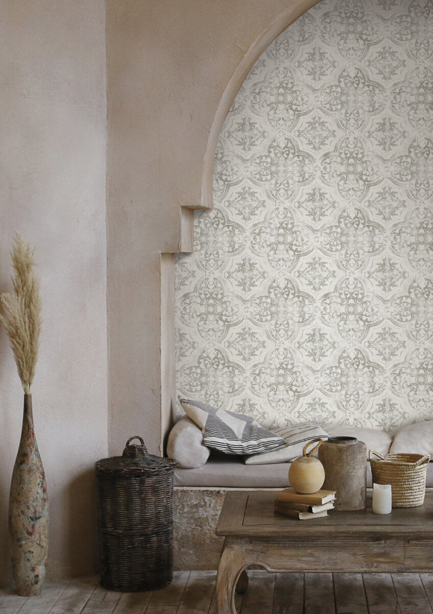 York Mediterranean Quartet Wallpaper - Brown