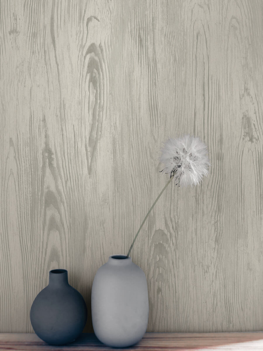 York Mediterranean Rusticano Wood Wallpaper Sample - Brown