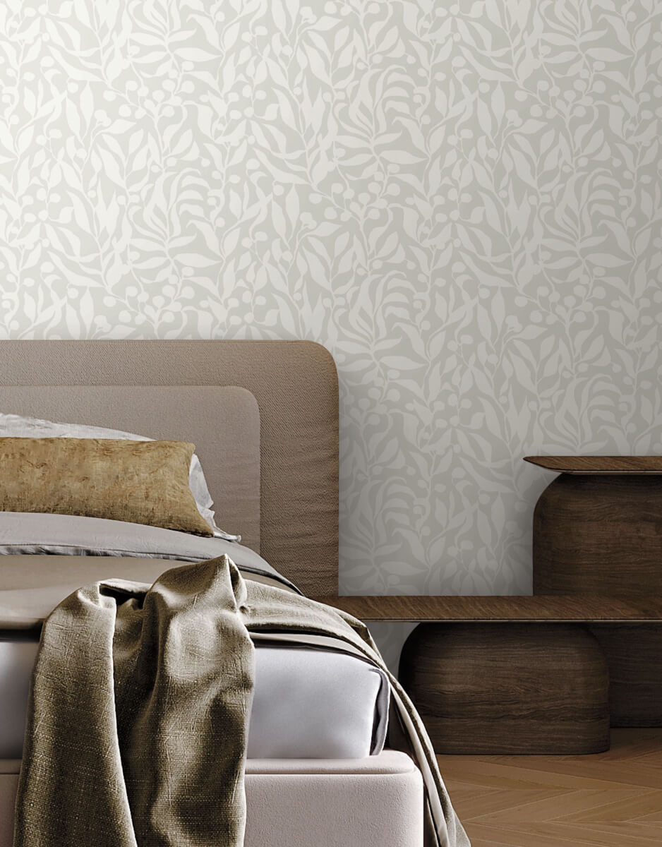 York Montecito Olive Mill Wallpaper Sample - Salt