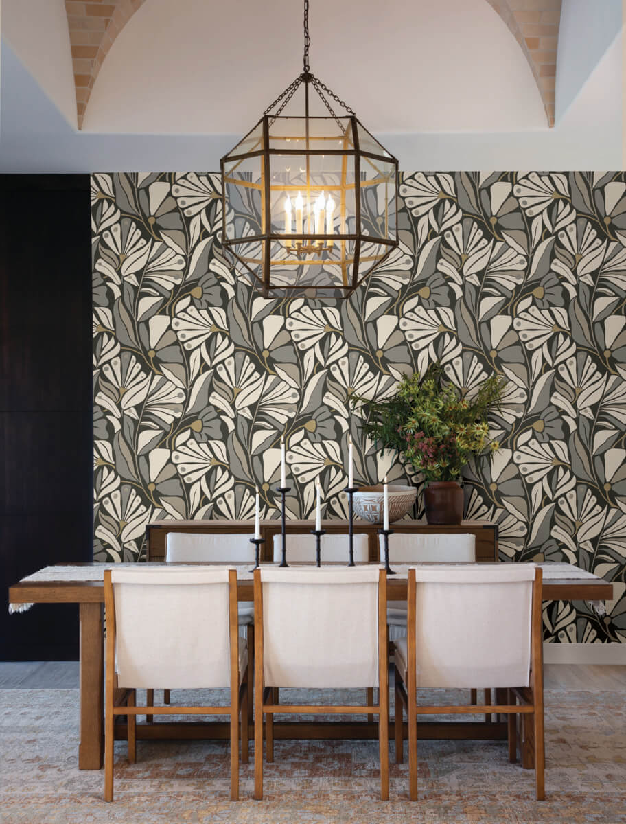York Montecito Cabana Club Wallpaper Sample - Onyx