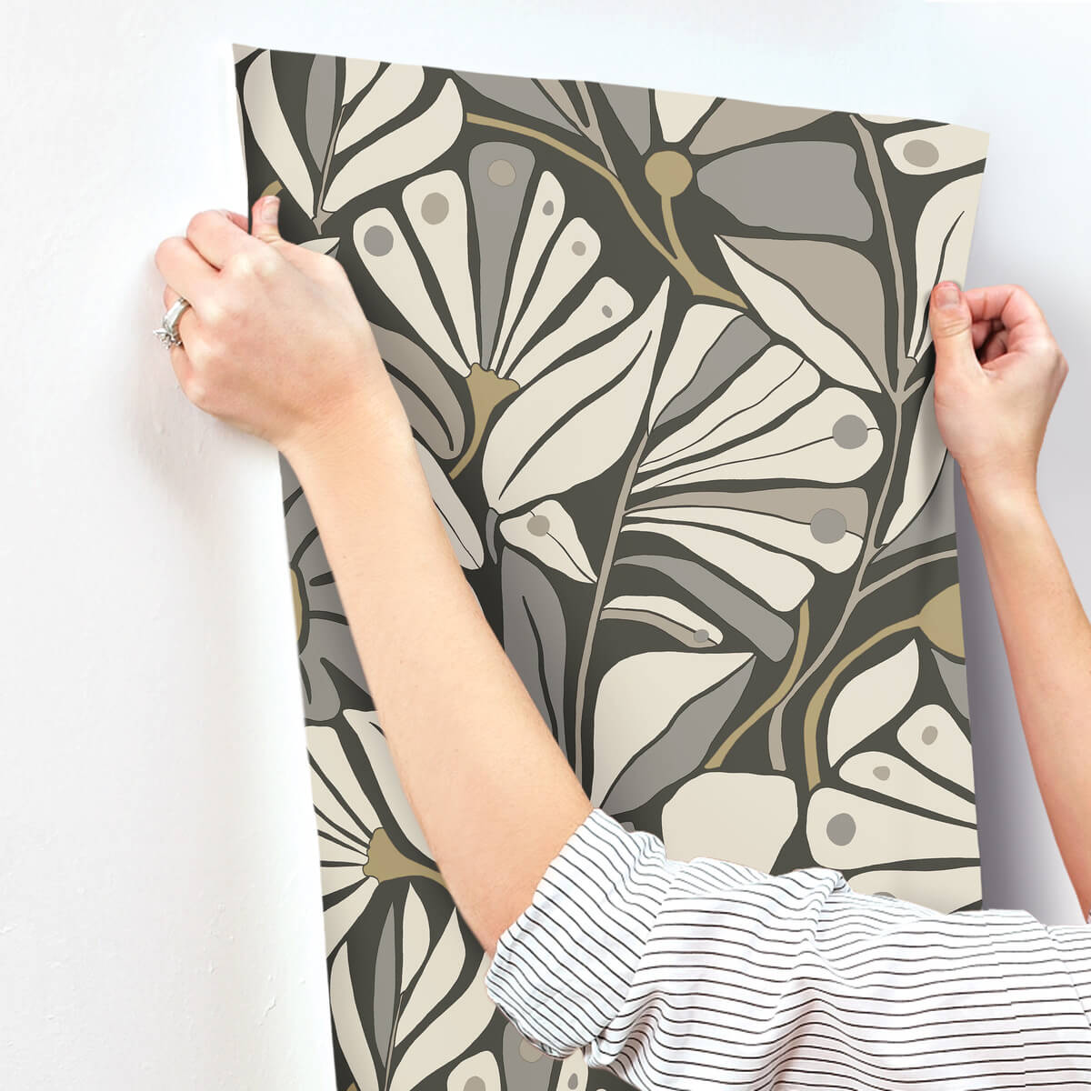 York Montecito Cabana Club Wallpaper Sample - Onyx