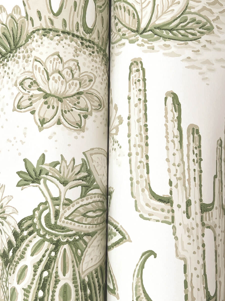 York Montecito Lotus Land Cacti Wallpaper Sample - Palm